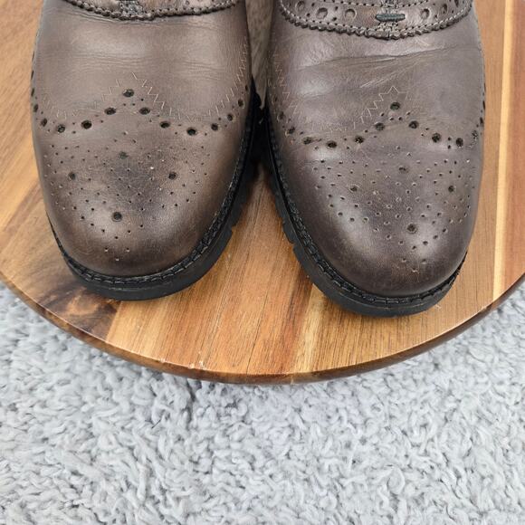 Cole Haan ZeroGrand Dark Brown Leather Medallion Wingtip Casual Oxford Mens 9 M - Picture 6 of 13